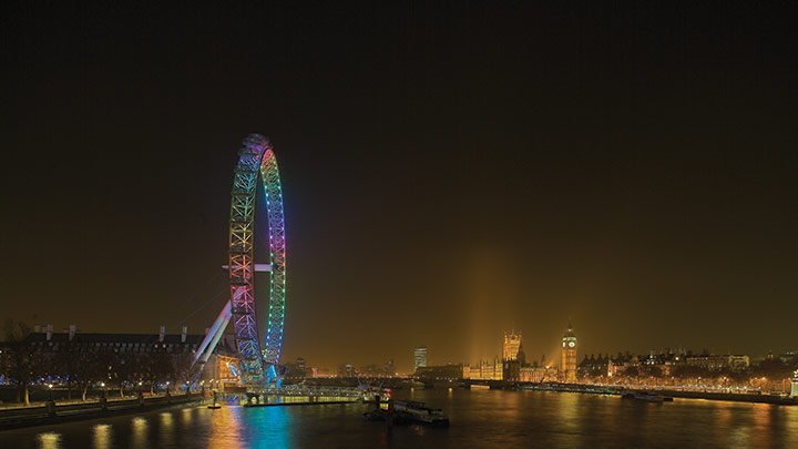 London Eye cria impacto com a iluminação
