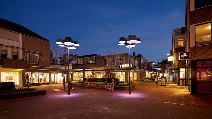 Iluminação de espaço público em Veghel, Países Baixos