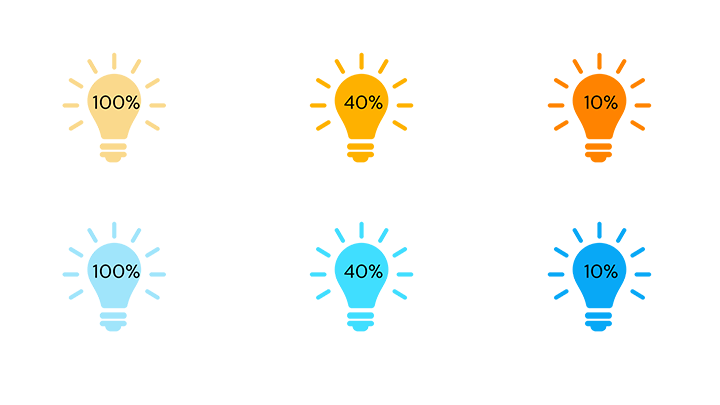 three light settings