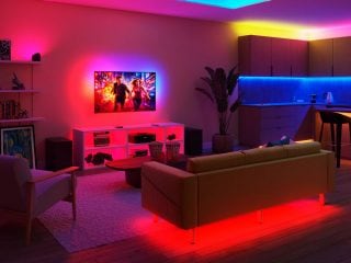 Exemplo de um ambiente com produtos de Iluminação Smart da Philips usados para criar uma atmosfera adequada