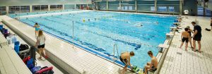 A iluminação de LED se espalha nas piscinas de Veenendaal